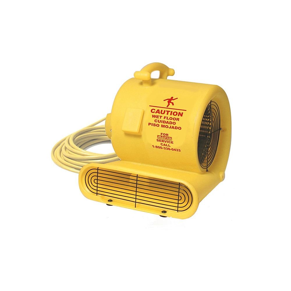 Fast Yellow 3-Speed Floor Fan/Air Mover by Oreck – Polyethylene,Heavy, Yellow, Model AM10.D