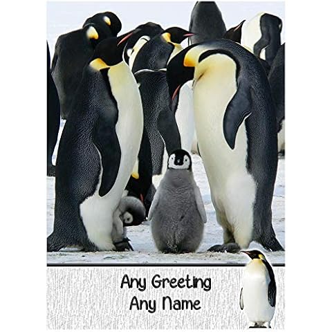 Personalised Penguin Greeting Card for Any Occasion thumbnail