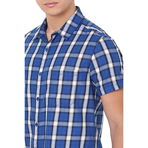 Image of Spykar Men's Checked Slim Fit Shirt