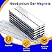 SRENMSMT Powerful Neodymium Bar Magnets, 12 Pack Rare Earth Magnet, Heavy Duty Magnets, Small Magnet Strong for Fridge, DIY, Garage, Kitchen, Science, Craft, Office-60x10x3 mm
