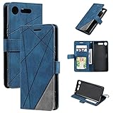 Kukoufey Hülle für Sony Xperia XZ Premium Hülle Leder,Hülle für Sony Xperia XZ Premium G8142 G8141 G8188 Hülle Schutzhülle Hülle Cover Blue