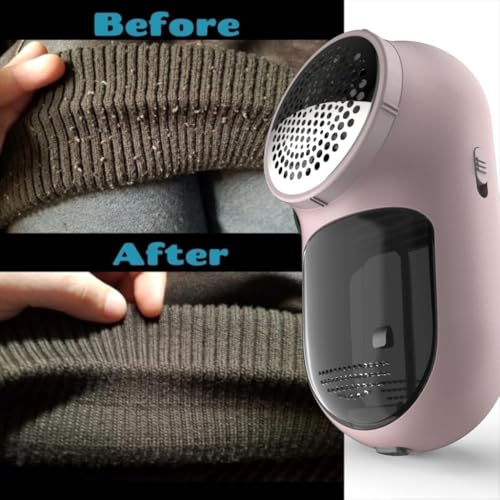 Image of Rechargeable Fabric Shaver, Magictec Lint Remover Sweater Defuzzer Lints Fuzzs Pills Pilling Trimmer for Clothes and Furniture -Battery Operated (Candystripe)