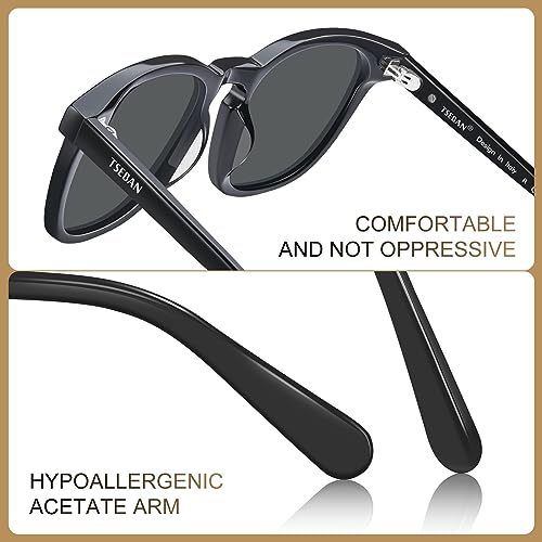 Acetate Retro Polarized Sunglasses for Women UV Protection, Handcrafted Square Eyewears Driving Ladies Sunnies4