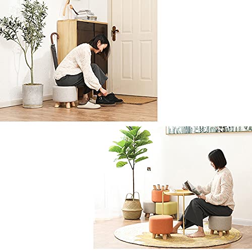Siège carré de 29cm tabouret de table basse en lin amovible