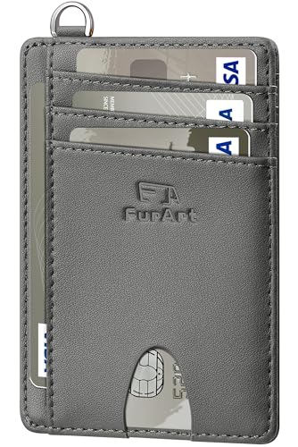 Image of FurArt Slim Minimalist Wallet RFID Credit Card Holder for Men | slim minimalist compact rfid id window thin