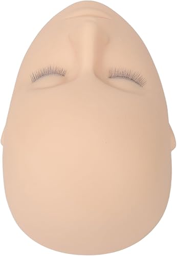 Miniatura 8 de Cabeza de maniquí de pestañas, 3 capas de silicona, extensión de pestañas para entrenamiento y práctica de maquillaje