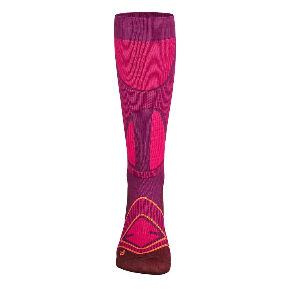 BAUERFEIND Women's Ski Performance Skisocken für Skifahren und Snowboarden, Funktionssocken mit Shin-& Calf Protection Technologie, Pink, M / 38-40