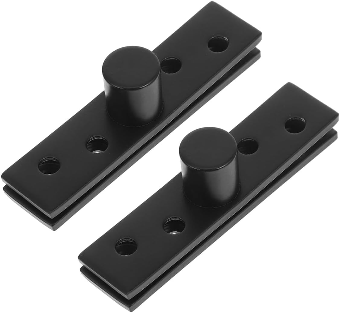 2pcs Stainless ° Shaft Door Pivot Hinges Concealed Pivot System for Wood and Metal Doors Matte Black Small Size