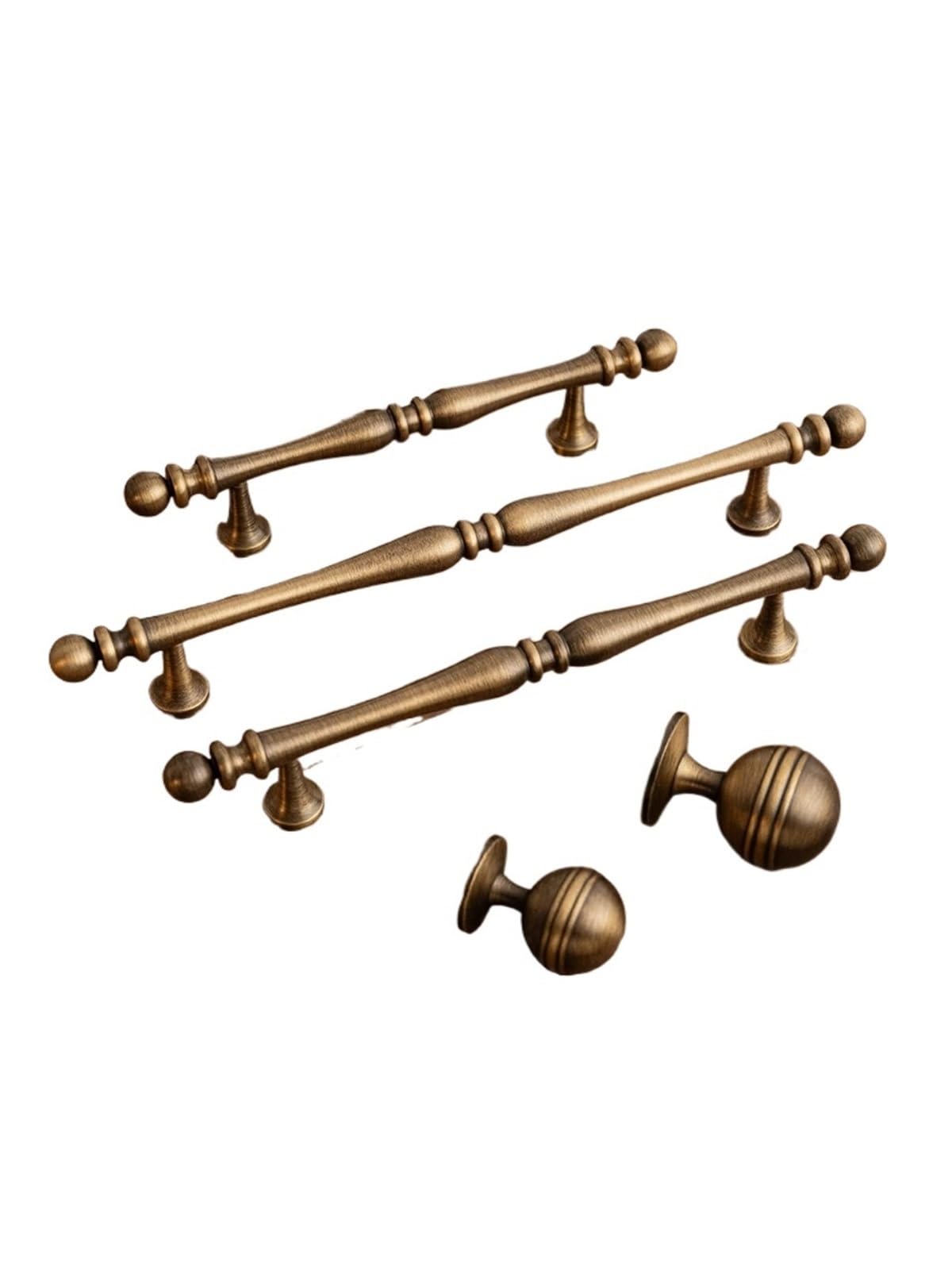 Gwyzax 907-128-Ab Antique Cabinet Pulls Solid Brushed Antique Brass Cabinet Pulls 5 Inch Kitchen Drawer Handles