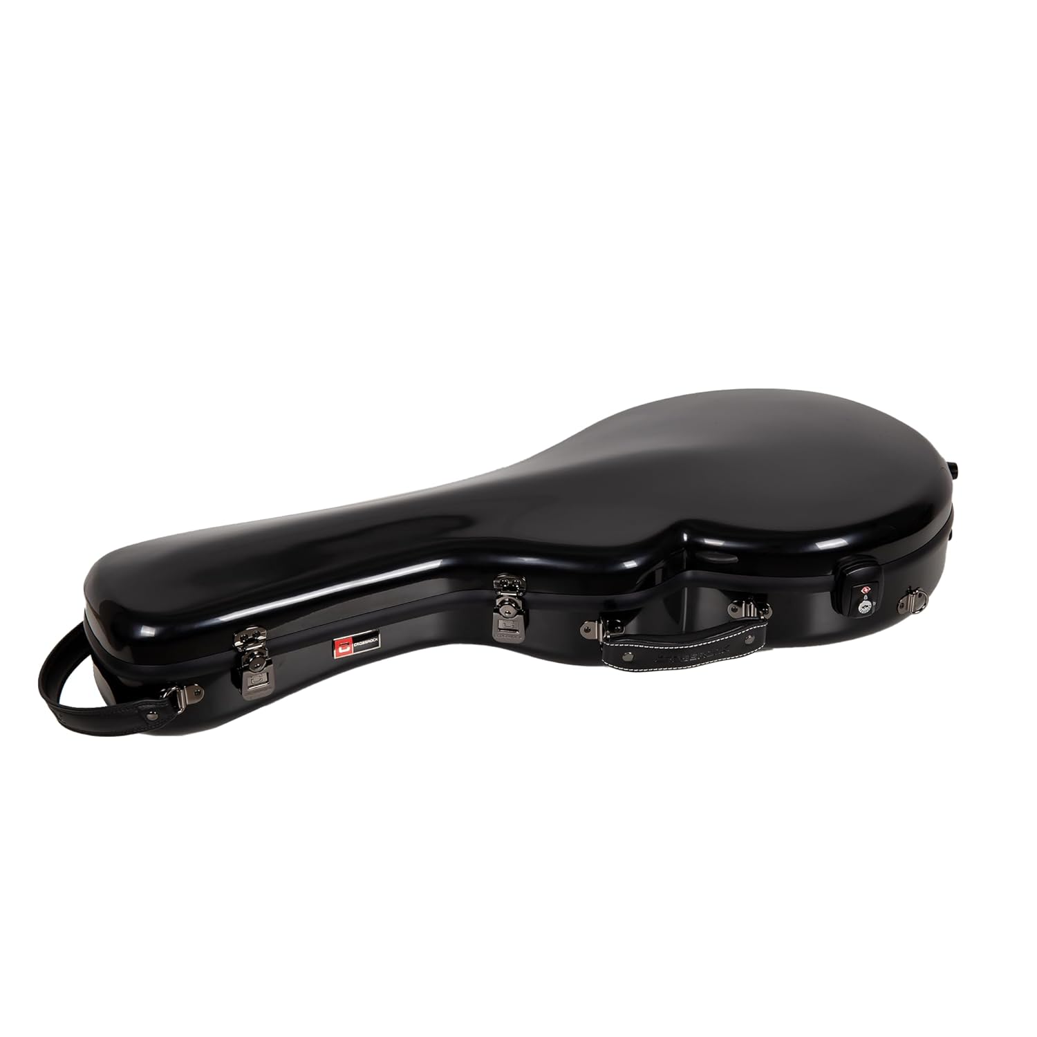 Crossrock F-style Mandola Case fits Eastman MDA315 & Gibson H5 | 100% Fiberglass Hardshell with Brand Latches, TSA Lock, and Detachable Straps-Black (CRF2020MDLBK)