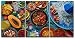 wall26 - Mexican Food Mix Background - Canvas Art Wall Decor - 24"x36"x3 Panels