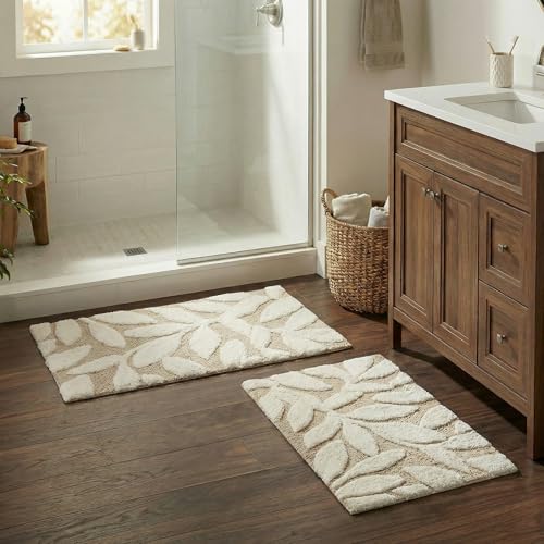 2 Piece Bathroom Rug Set - 35x22 Inch and 25x18