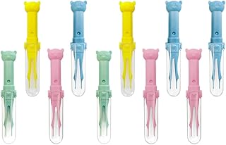Healifty Brush Cleaner 10 Pcs Nasal Tweezers Nose Cleaning Tweezers Cartoon Nose Booger Picker Ear Cleaner Clip Tool Ear Wax Remover for Infant Care Mixed Color Precision Tweezers