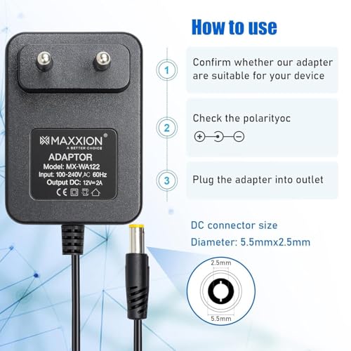 Image of 12V 2A DC Power Adapter | SMPS Power Supply with 5.5x2.5mm Pin | Suitable for CCTV Camera, DVR, NVR, LED Strip Lights, Router & Set-Top Box