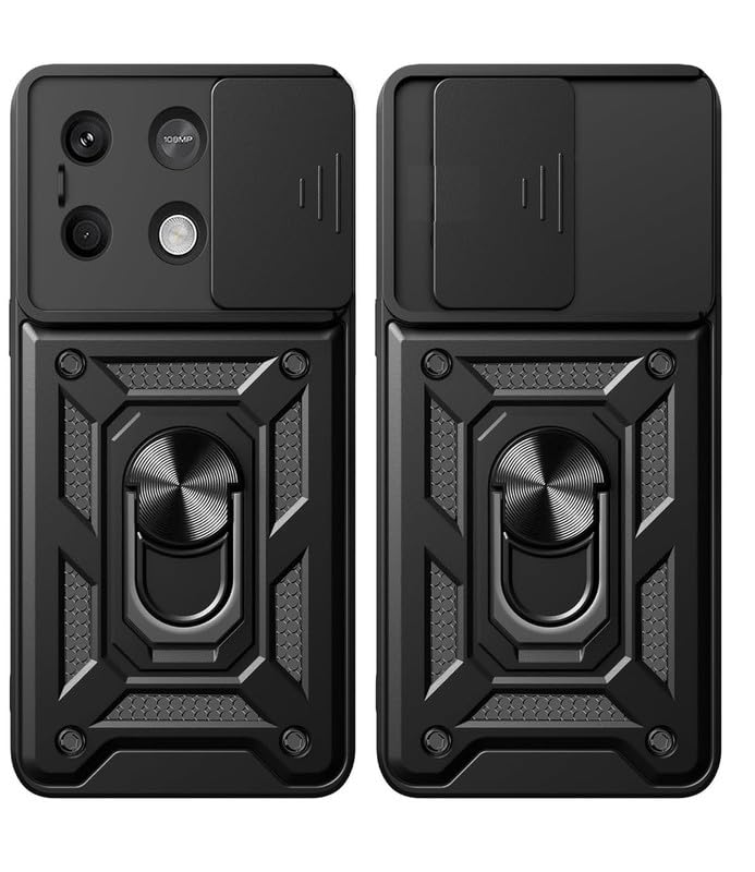SmartLike Robot Ring Thunder Case, Shockproof Hybrid Kickstand Back Case Defender Cover for Infinix Zero 30 5G - Black (Sliding Camera Window) (B0D6KS16P5) Amazon Price History, Amazon Price Tracker