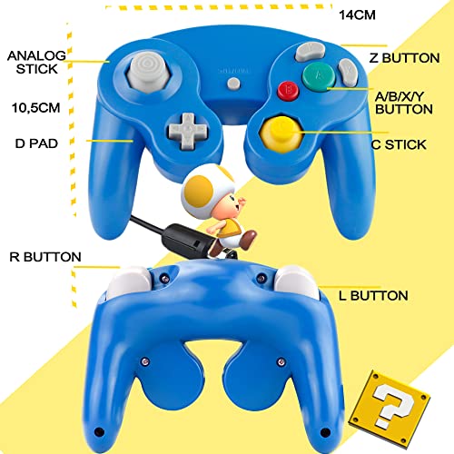 SONVIEE Controlador para Game Cube, cable NGC para Game Cube Classic Game Cube NGC Controller Super Smash Bros GC Gamepad para Game Cube GC Mario Party Juegos Wii U Switch - imagen 4