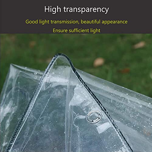 Lonas impermeables transparentes anti-desgarros con ojales para cubiertas de exterior 5