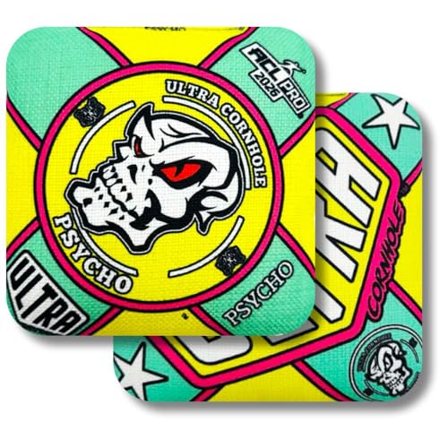 Psycho Cornhole Bags Set - ACL Approved Yellow
