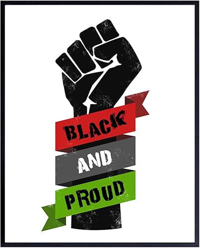 African American Wall Art - Black Art - African American Flag - Black Lives Matter Sign Poster - BLM Pride - BLM Culture - Civil Rights Afro Wall