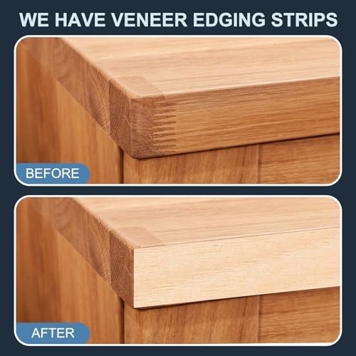 Cinta de chapa de madera prepegada flexible PATIKIL de pino para restauración de muebles 6