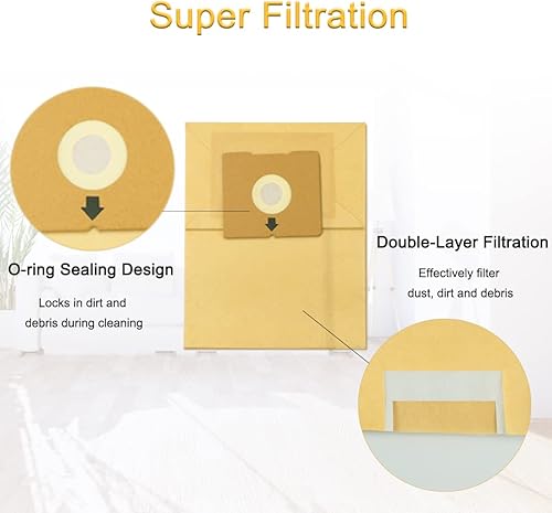 Miniatura 3 de Paquete de 10 bolsas de vacío para Bissell 4122, 2154A, 2154W, 2154, 4122D, 1668, 1668C, 1668W, 1608, 2154C Zing - Aspiradora de bote en bolsa,