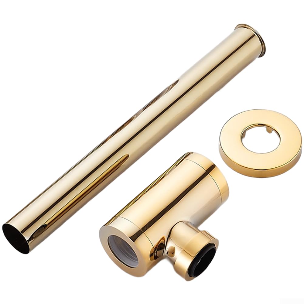 Valvola di scarico del lavandino in ottone anti-intasamento (ai pipe+tappo)