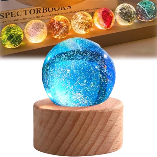 Lumina Noctis Balls, sfere di vetro Lumina Noctis, 7 sfere di cristallo Core Memories, sfere di vetro incrinato di ghiaccio da 40 mm, luce notturna a LED a 7 colori per decorazione domestica e