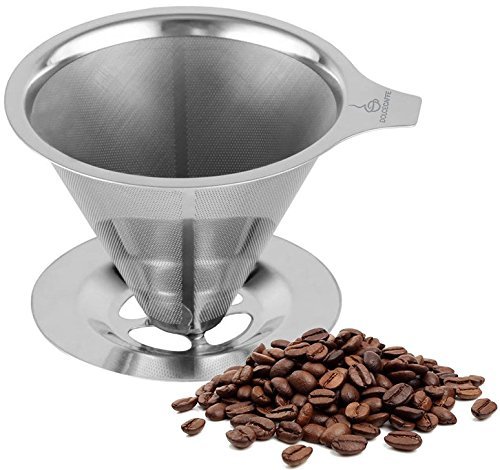 Pour Over Coffee Maker - Manual Coffee Dripper Cone for Drip Coffee and Espresso - Serves 1-2 Cups