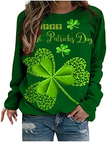 Women St Patrick’s Day Shirt Funny Clover Printed