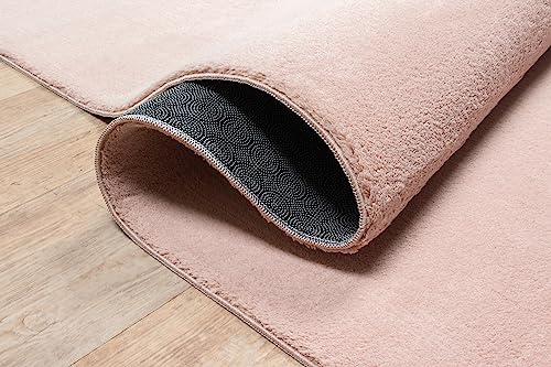 Tapis moderne moquette douce rose 60x110 Mia's Teppiche
