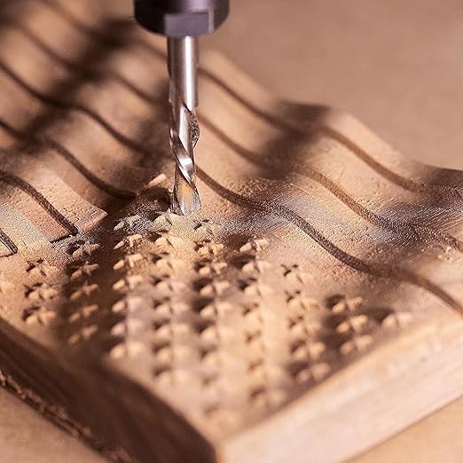 Fresa Elicoidale positiva Z2 HWM GodzillaBits Premium per scanalatura e rifilatura per elettrofresatrice e CNC - Made In Italy - Diametro 6 mm , Altezza di Taglio 22 mm , Attacco 6 mm (la più venduta)