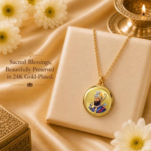 Image of DIVINITI 24K Gold Plated Double-Sided Religious Pendant with Premium Gift Box, Spiritual Locket for Men & Women, Devotional Jewellery for Gifting & Everyday Wear