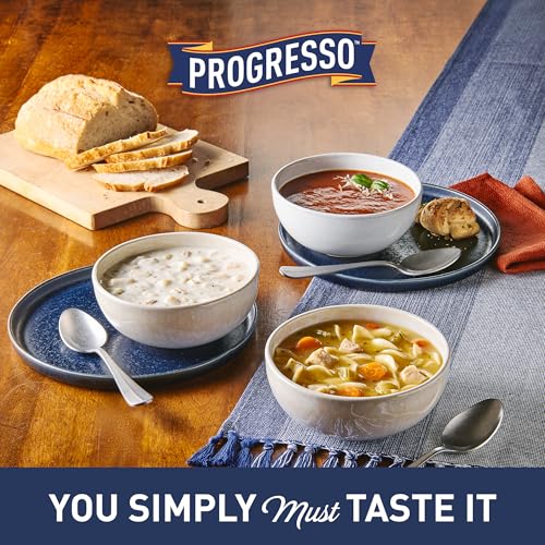 Image of Progresso Traditional Chicken & Wild Rice Canned Soup, Gluten Free, 19 oz | Hearty vegetables & wild rice, 80 calories per serving, Low fat, No artificial flavors or colors, Ready to serve