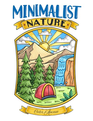 Minimalist Nature: An Adult Coloring Book with 40 Logo Style Desi...