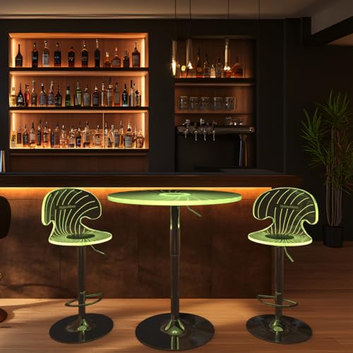 Butaco LED con altura ajustable y giro, moderno con iluminación RGB para barra o cocina HOMEMORE miniatura 2