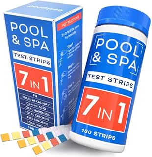 All-New 2023 Pool and Spa Test Strips 7 in 1 Quick & SuperAccurate Swimming Pool Test Kit - Hot Tub Test Strips and Pool Water Testing Strips for pH Chlorine Bromine Hardness Alkalinity Cyanuric Acid