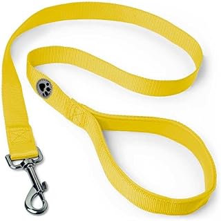 iGadgitz Home U7324 Führleine Hund, Hundeleine Gepolstert Griff - Gelb - 100cm (1m)