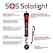 SOS Solarlight Solar Flashlight with compass and dual battery back up system Great for Emergency Power Outages Camping Hiking Walking the Dog Bug out Bag A reliable flashlight. Rechargeable