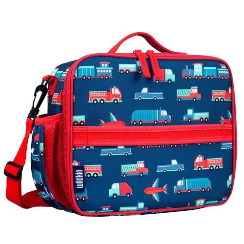 Image of Wildkin Kids ECO rPET Insulated Lunch Box - Keeps Food Hot or Cold, Easy-Clean Lining, Mesh Pockets & BPA-Free - Boys & Girls, Ideal for School, Travel & Daycare - Transportation