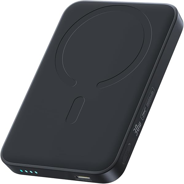 Baseus Enerfill MagSafe Power Bank 10000 mAh 30W USB C Magnetic Power Bank, Batterie Esterne senza Fili, Mini Power Bank Compatibile con iPhone 17/16/15/14/13/12/Pro/Pro Max, Nero (FM11)