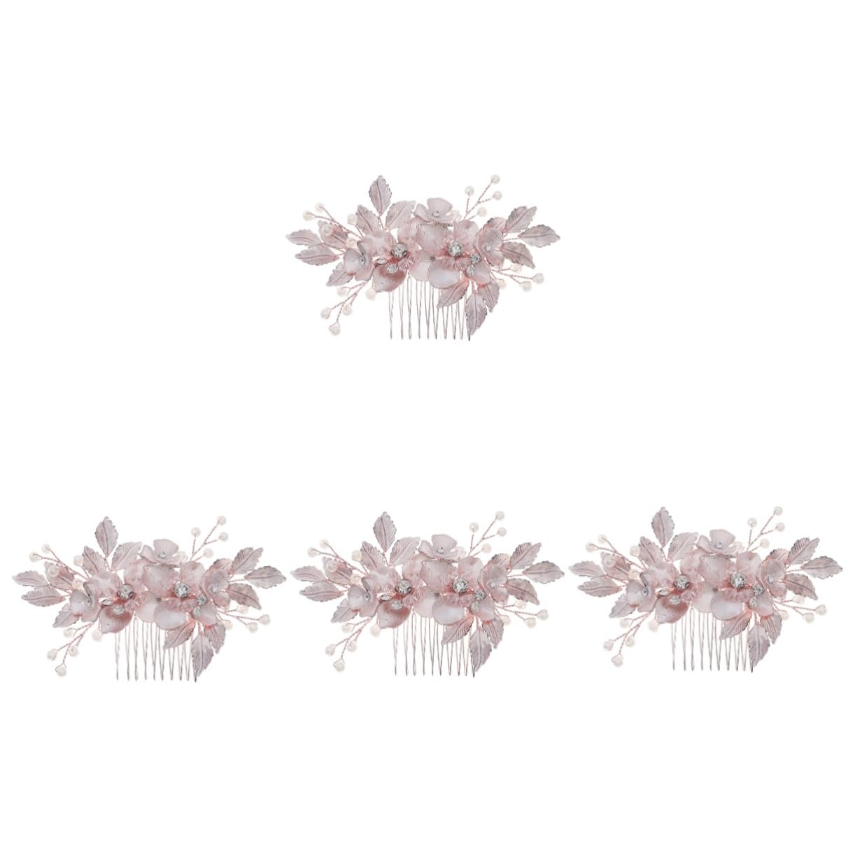 Beavorty 4piezas Peine De Boda Flores Para Novia Peina Lateral De Accesorios Nupciales Elegantes Para Ocasiones Especiales