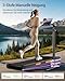 LONTEK Walking Pad Klappbar mit Steigung 10KM/H, 16% Laufband für Zuhause Klappbar mit Steigung, LED Anzeige, Fernbedienun, 3.0HP Treadmill for Home, Laufbänder mit Handläufen, Belastung 159KG