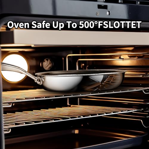 Frying-Pan-Set81012inch-Tri-Ply-Stainless-Steel-Frying-PanWhole-Clad-No-Coatings-Skillet-with-Stay-cool-Handle-for-CookingDishwasher-and-Oven-SafeInduction-Cookware-Sets