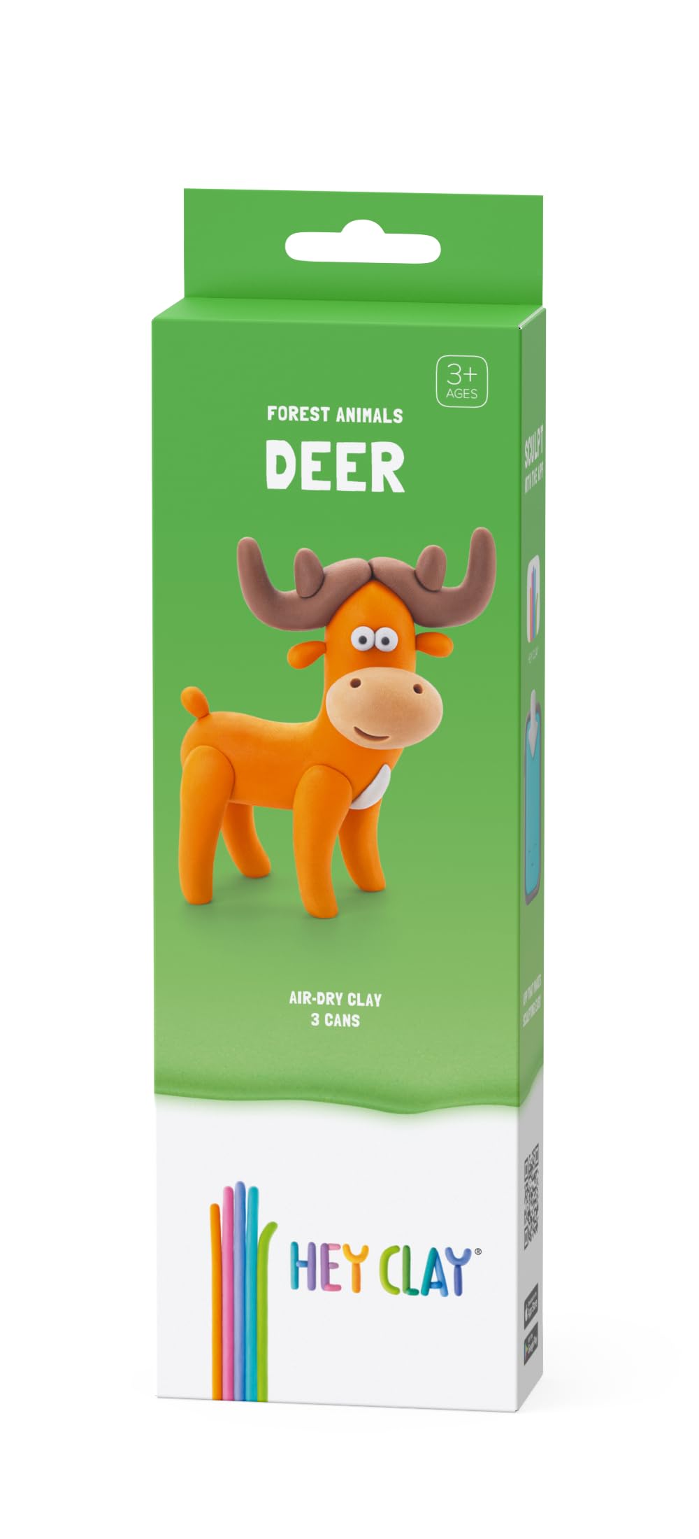 HEY CLAY Modeling Air-Dry Clay Kit for Kids Creative Gift Age 3+ (3 cans)