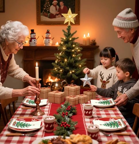 SietDESEO 50 PCS 3-ply Christmas Dinner Napkins Disposable Christmas Guest Bathroom Napkins 13 x 15.7 Inch Disposable Hand Towels for Winter Holiday Home Kitchen Bathroom Paper Napkin Decorative – Image 3
