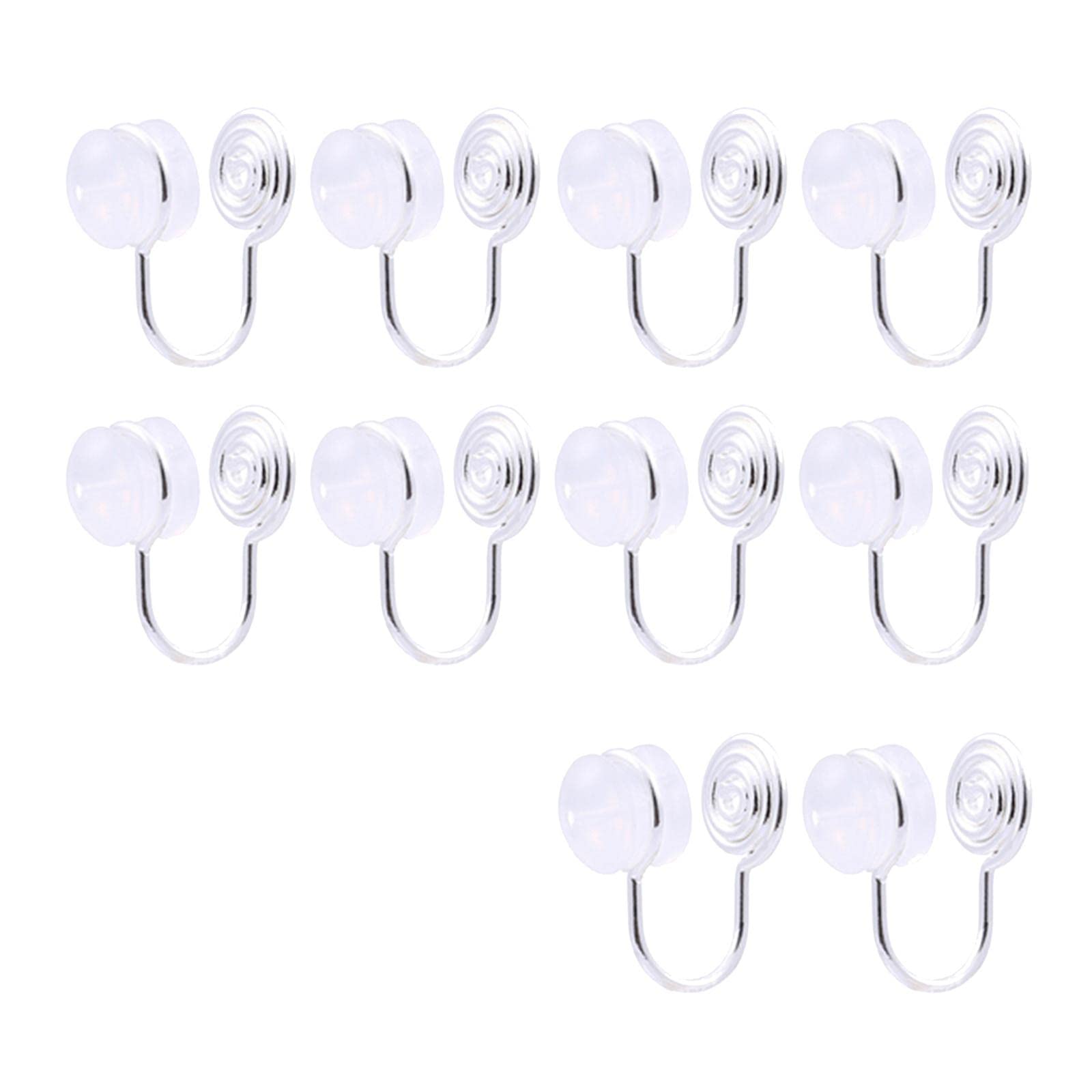 THE STYLE SUTRA ® 10Pcs Clip On Earrings Converters Metal Ear Clips DIY for Men Girls Women Silver| Fashion Jewelry | Earrings (B0CJ9KHF41) Amazon Price History, Amazon Price Tracker