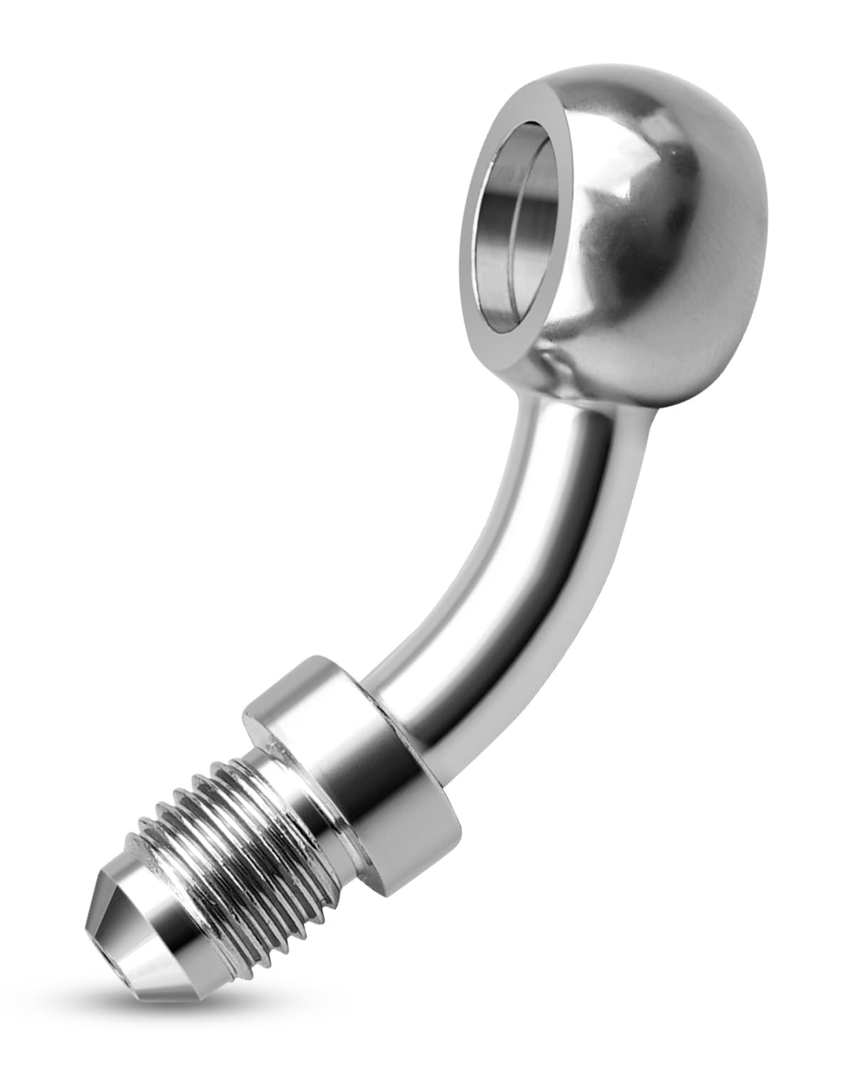 45 Degree Stainless Steel 3AN Male to 10mm 3/8" Brake Hose Fitting Adapter