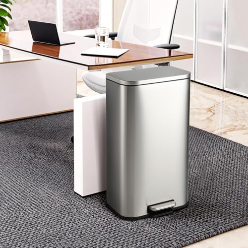 Caneca de basura rectangular acero inoxidable 30L miniatura 6