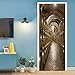 Autocollants de Porte 95 x 215 cm Porte Autocollant en PVC Auto-adhésifs pour Décoration Porte Cuisine Salon Chambre Salle de Bain-Vignoble