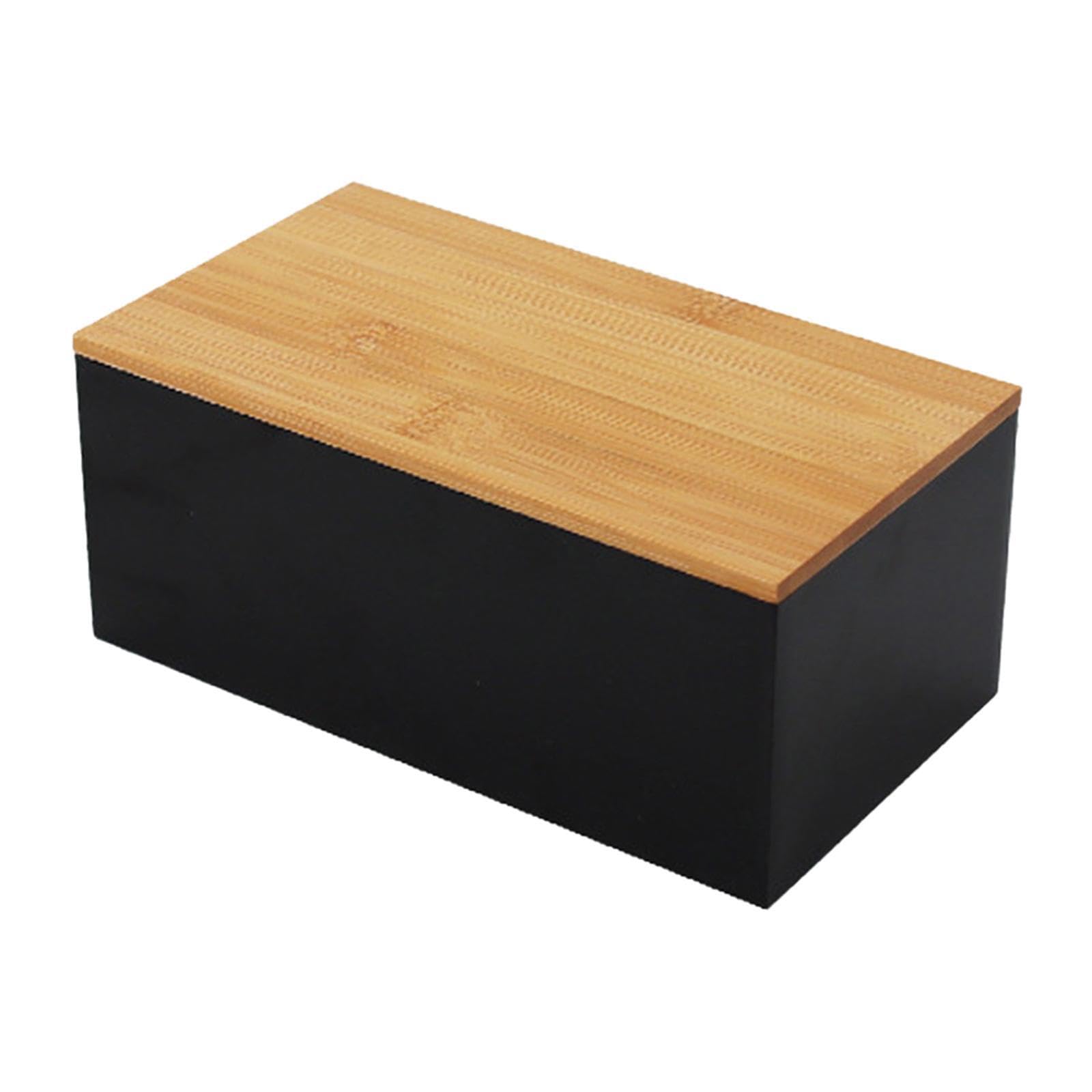 CYDZSRA Desktop Sundries Organizer Makeup Storage Box Stylish Practical Solution For Everyday Jewelry And Beauty Item Organization Desktop Cosmetic Storage Box Organizer Portable, Black flat cover